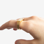 Statement Luxury Sener Besim Ring in Gold on Model