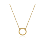 Geometric Circle Necklace - Gold