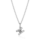 A - Z Alphabet Charm Necklace - Silver
