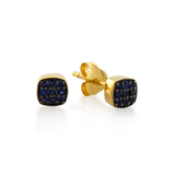 Pavé Stud Earrings - Sapphire