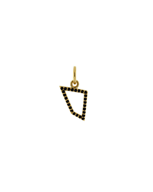 Triangle Charm - Black Onyx