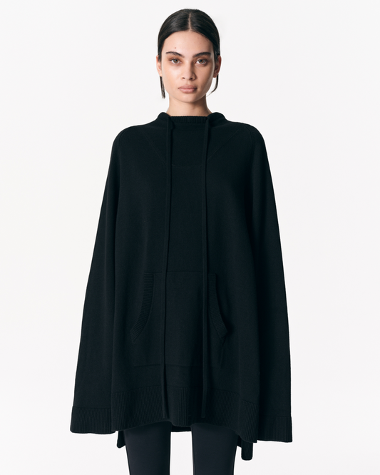 sener besim - the hoodie - black - knitwear - shop online