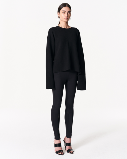 sener besim - the heavy crewneck - black - knitwear - shop online