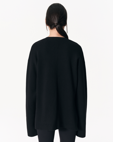 sener besim - the heavy crewneck - black - knitwear - shop online