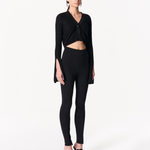 sener besim - cropped cardigan - black - knitwear - shop online