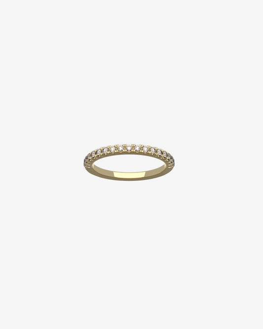 Signature Diamond Half Eternity Band - Yellow Gold
