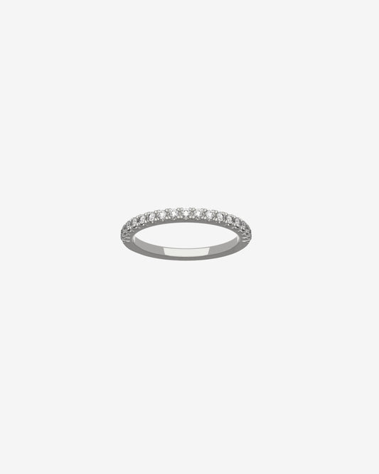 Signature Diamond Half Eternity Band - White Gold