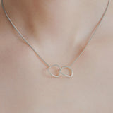 Inverted Eternity Necklace - Silver