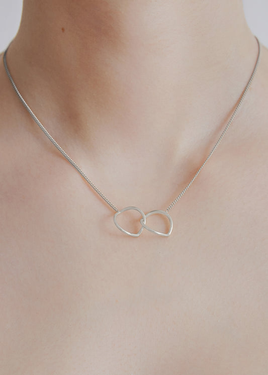 Inverted Eternity Necklace - Silver