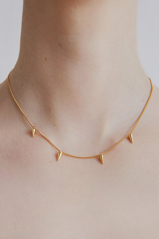 Four Point Necklace - Gold