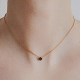 Black Pavé Diamond Necklace