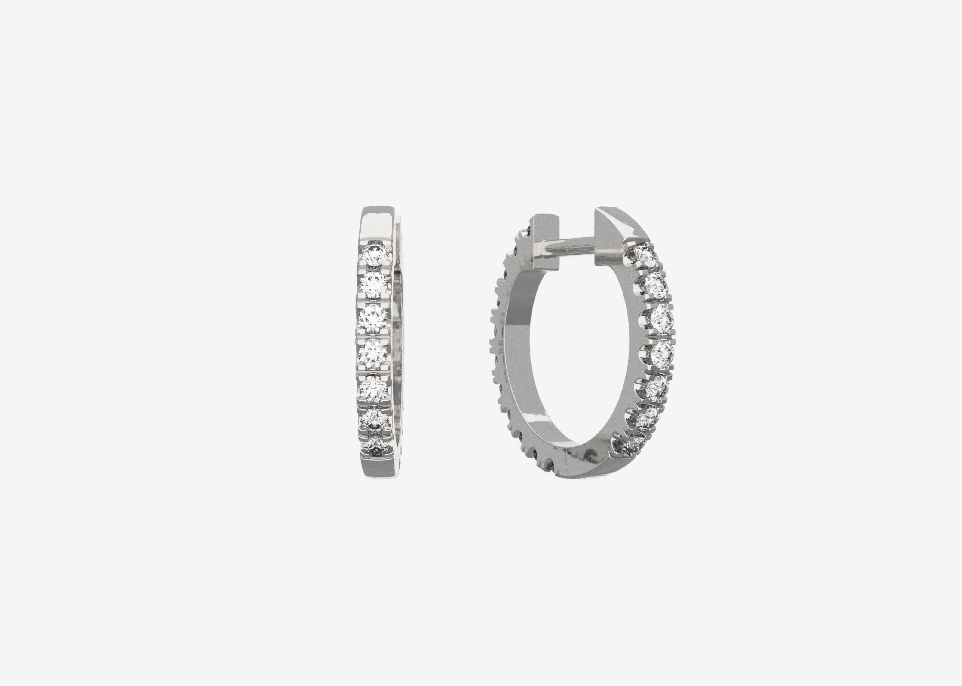 SOLID-WHITE-GOLD-DIAMOND-HOOP-EARRING-SENER-BESIM