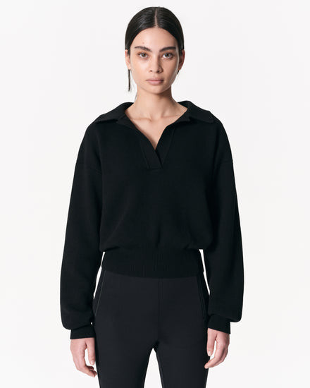 sener besim - the rugby - black - knitwear - shop online