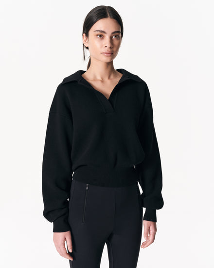 sener besim - the rugby - black - knitwear - shop online