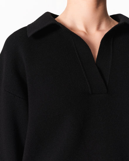 sener besim - the rugby - black - knitwear - shop online