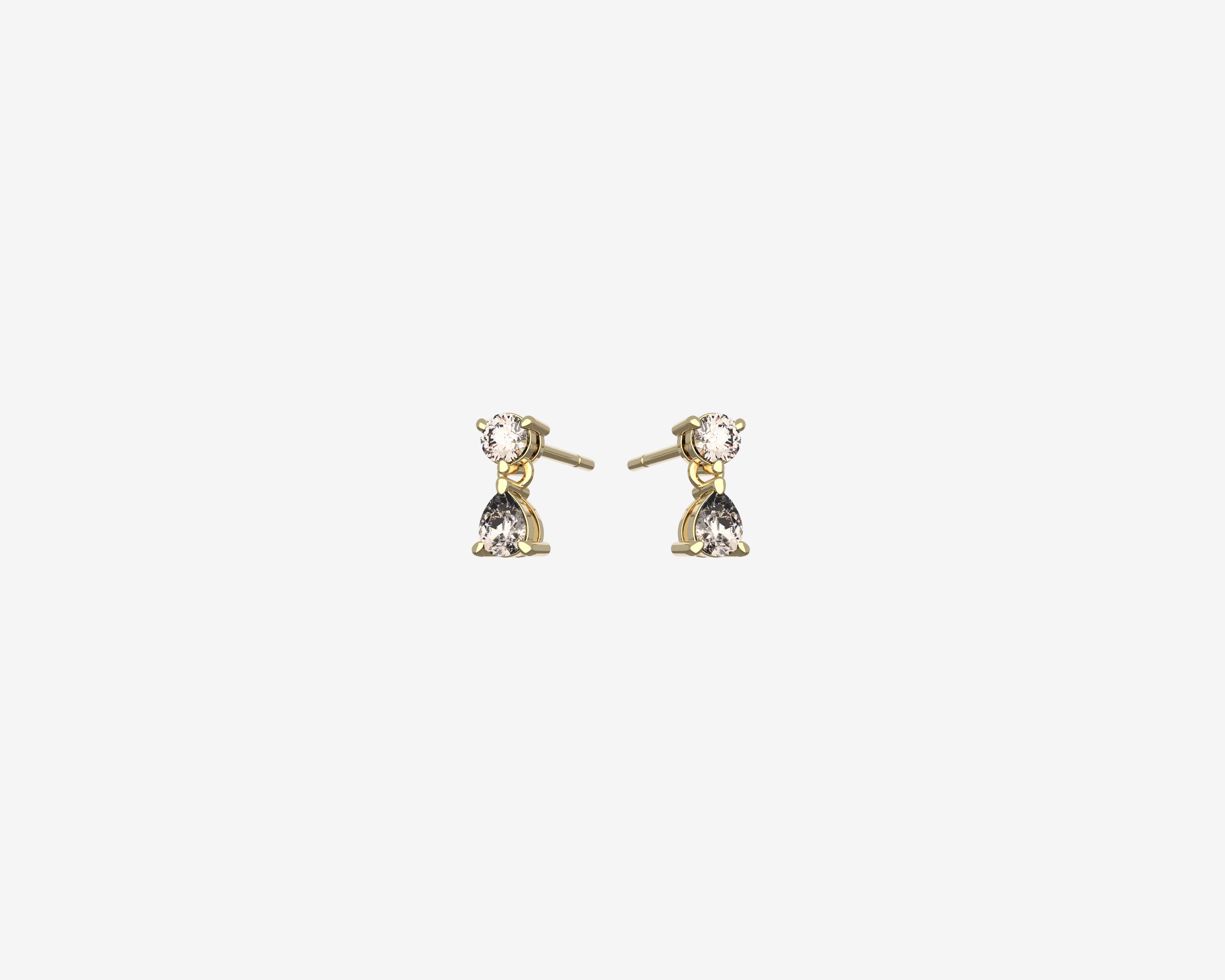 SOLID-YELLOW-GOLD-DIAMOND-TEARDROP-EARRING-SENER-BESIM