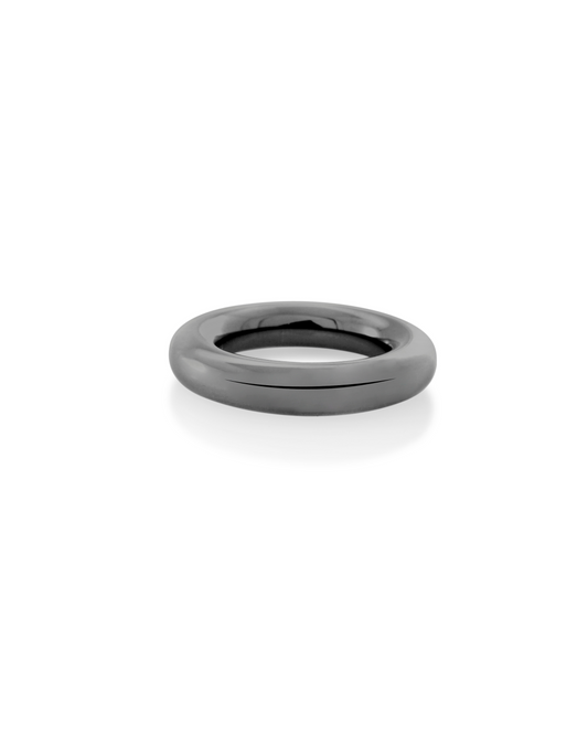 Thick Tube Ring - Black
