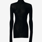 Thumbhole turtleneck in black — Şener Besim