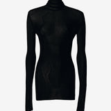 Thumbhole turtleneck in black — Şener Besim