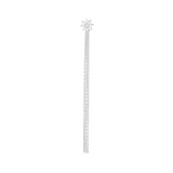 Şener Besim Constellation Chain Diamond Stud in rhodium plating — Constellation Series