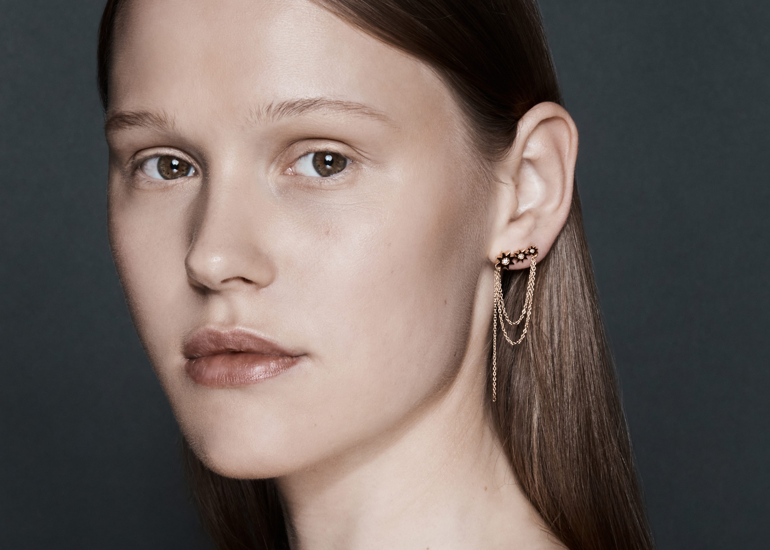 sener-besim-constellation-multi-chain-diamond-stud-gold-earring