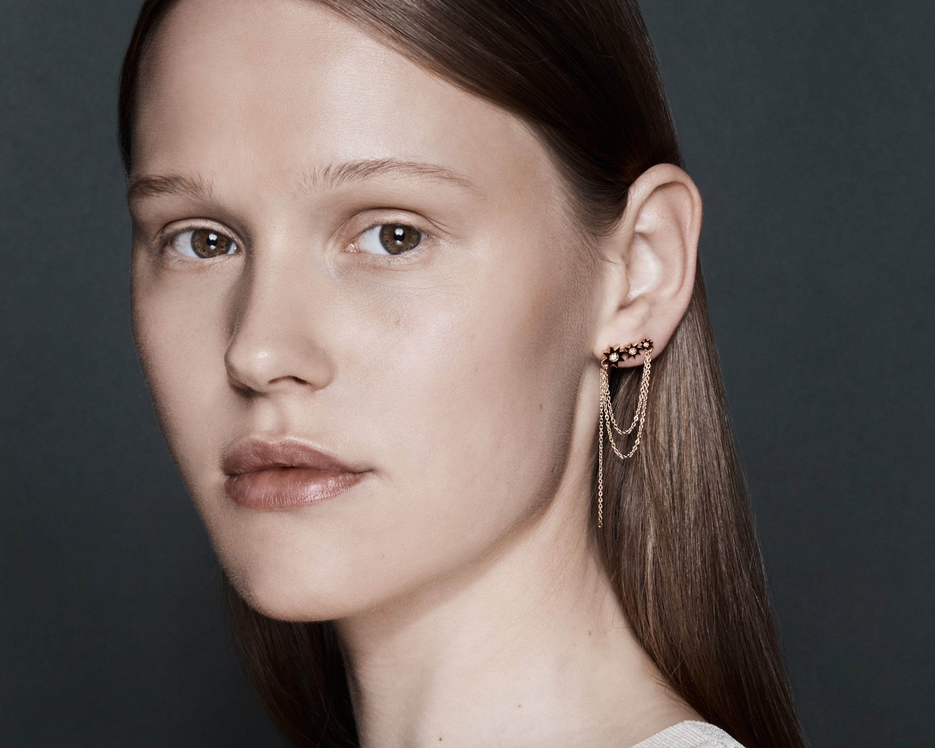 sener-besim-constellation-multi-chain-diamond-stud-gold-earring