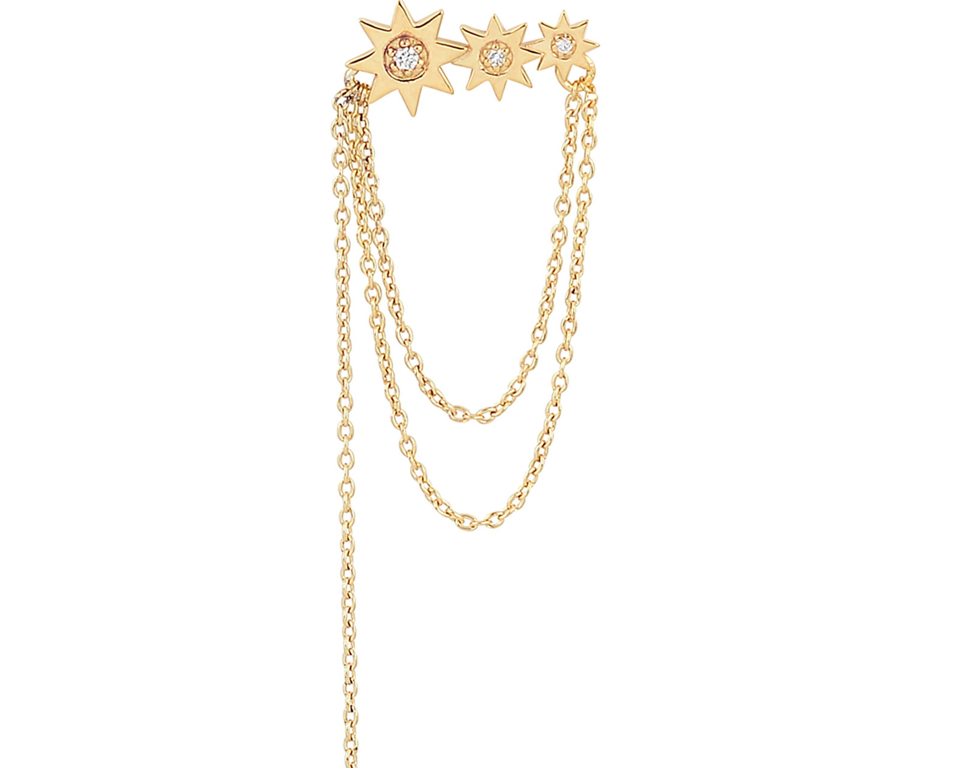 sener-besim-constellation-multi-chain-diamond-stud-gold-earrings