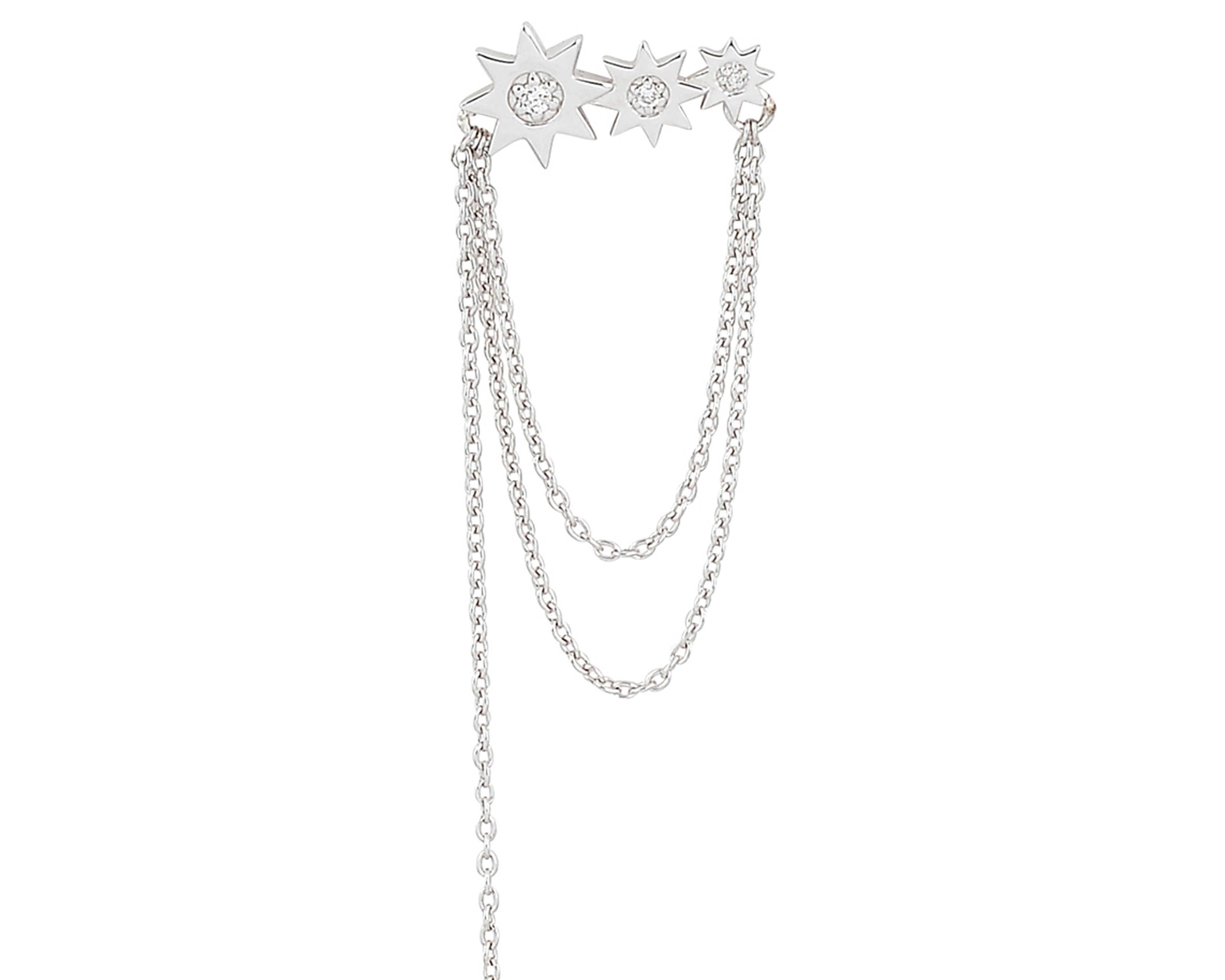 sener-besim-constellation-multi-chain-diamond-stud-silver-earrings