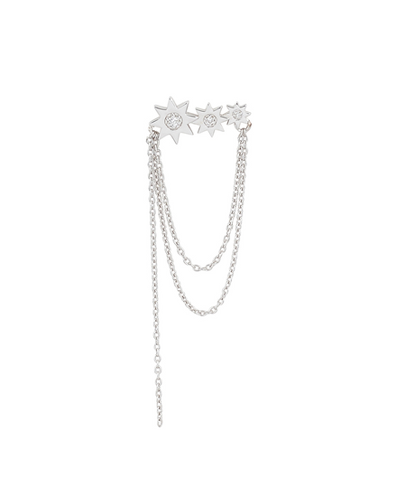 sener-besim-constellation-multi-chain-diamond-stud-silver-earrings