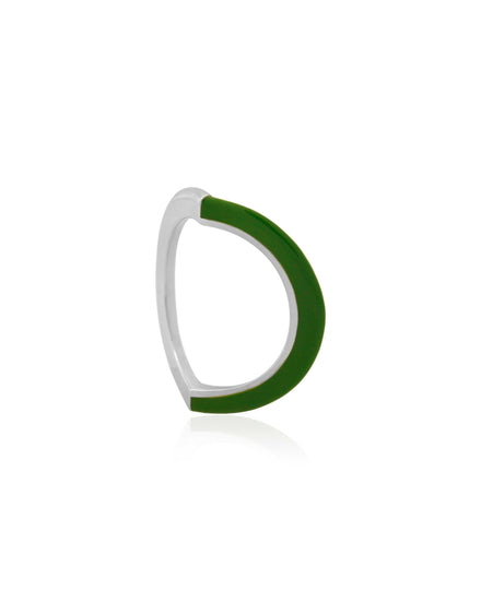 sener-besim-enamel-v-ring-green