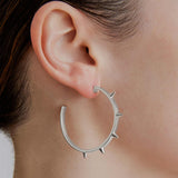 sener-besim-large-multi-point-hoop-silver-earrings