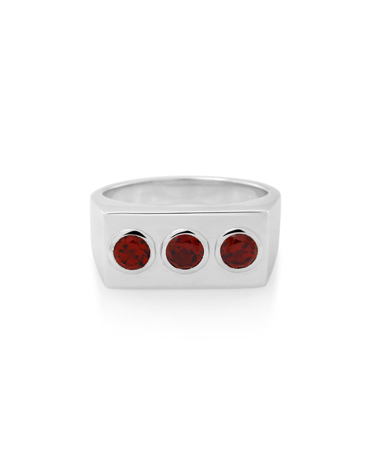      sener-besim-linear-gem-ring-silver-garnet-signet