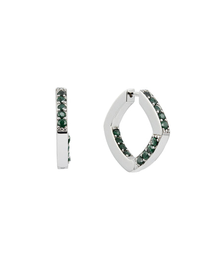 sener-besim-malachite-thick-accent-hoop-earring-silver-earrings