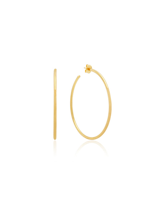 Medium Fine Hoops - Gold