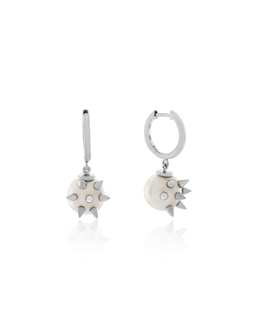 Pearl Spike Earring - Silver