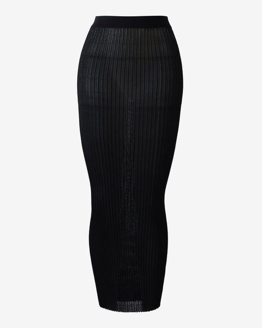 sener-besim-rib-knit-long-skirt-black