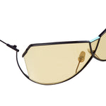 Şener Besim S1 sunglasses nero champagne, floating titanium frame, front view