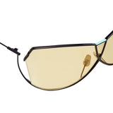 Şener Besim S1 sunglasses nero champagne, floating titanium frame, front view