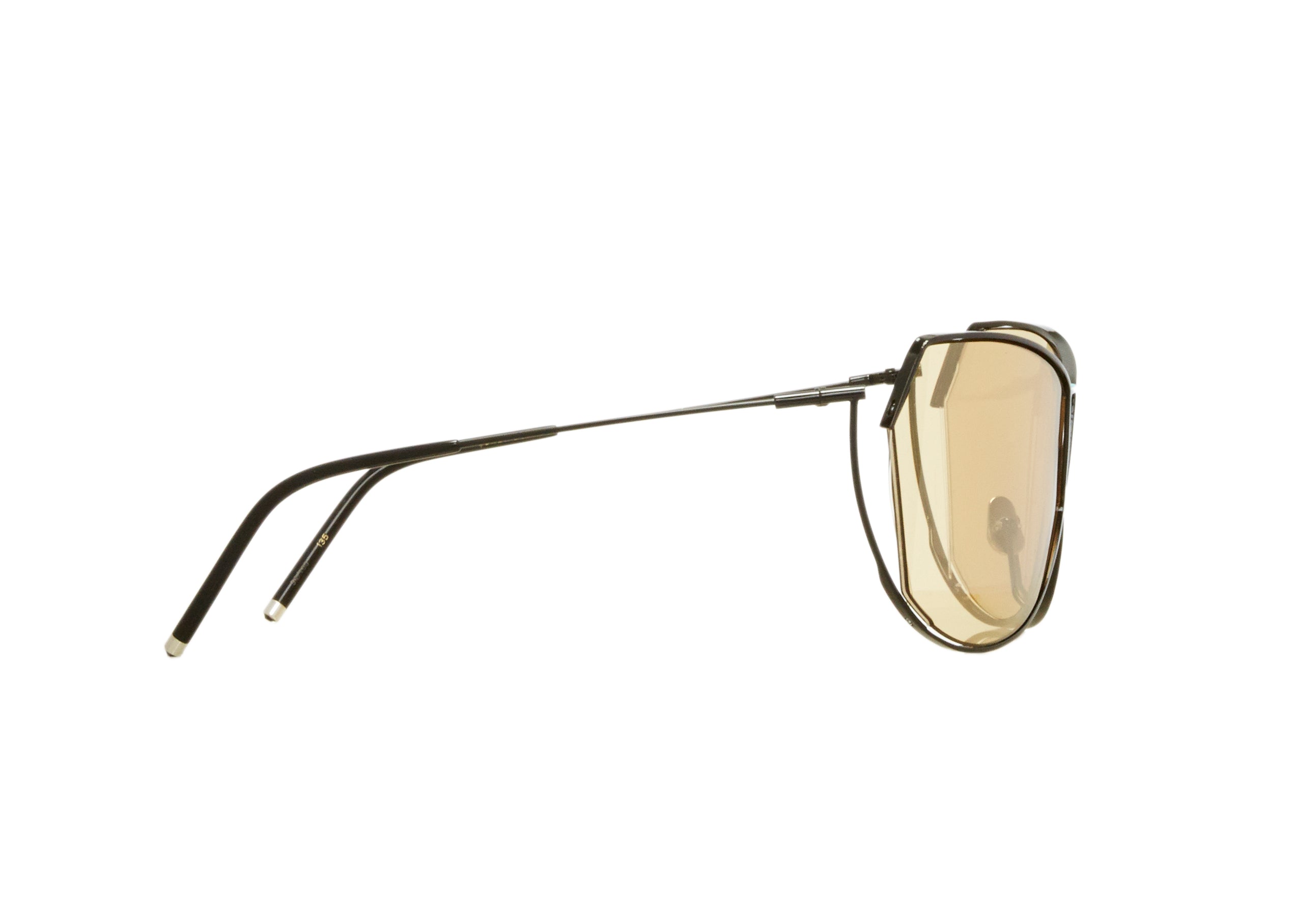 Şener Besim S1 sunglasses nero champagne, ultra-light titanium frame, side view