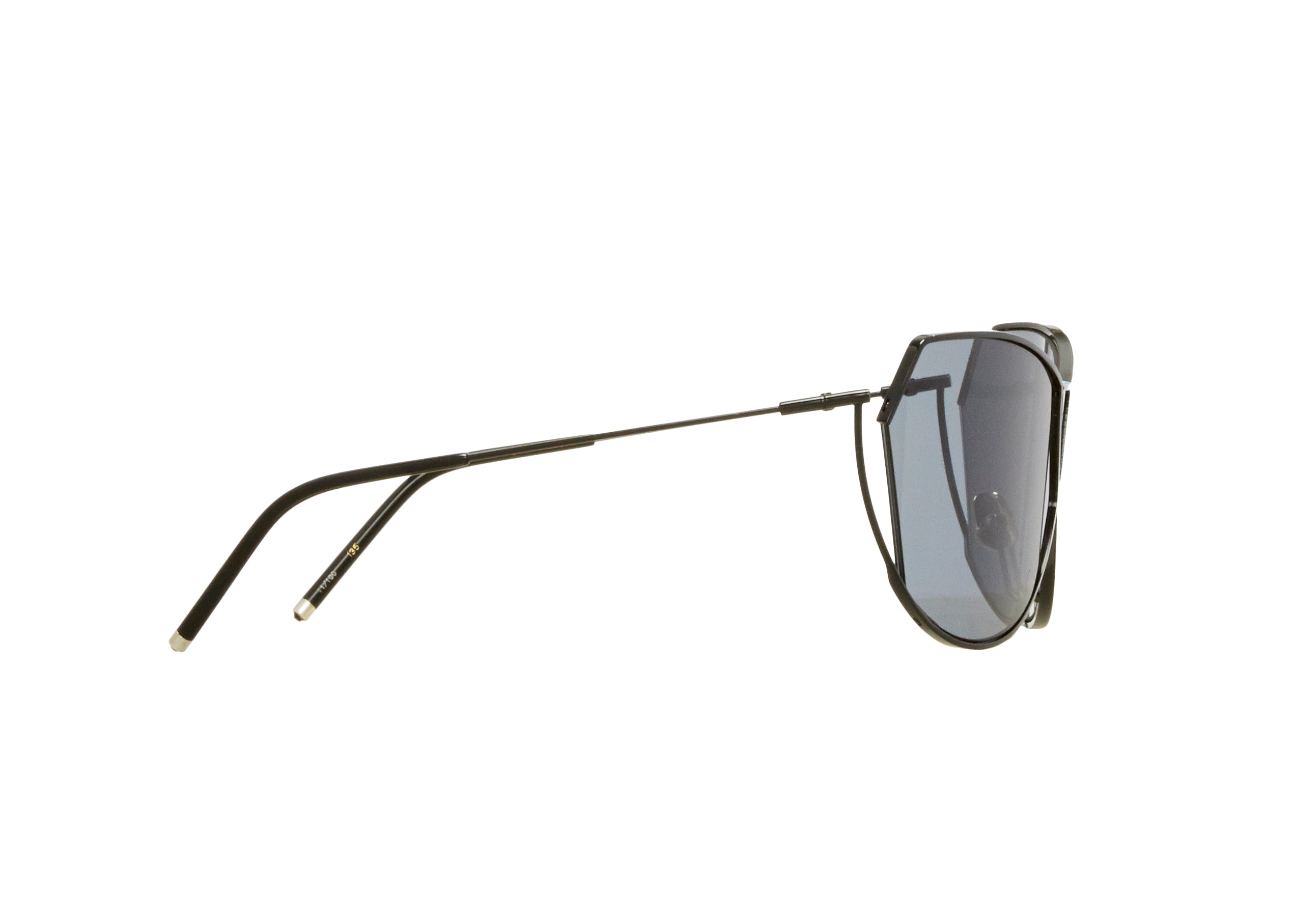 Şener Besim S1 sunglasses nero graphite, ultra-light titanium frame, side view