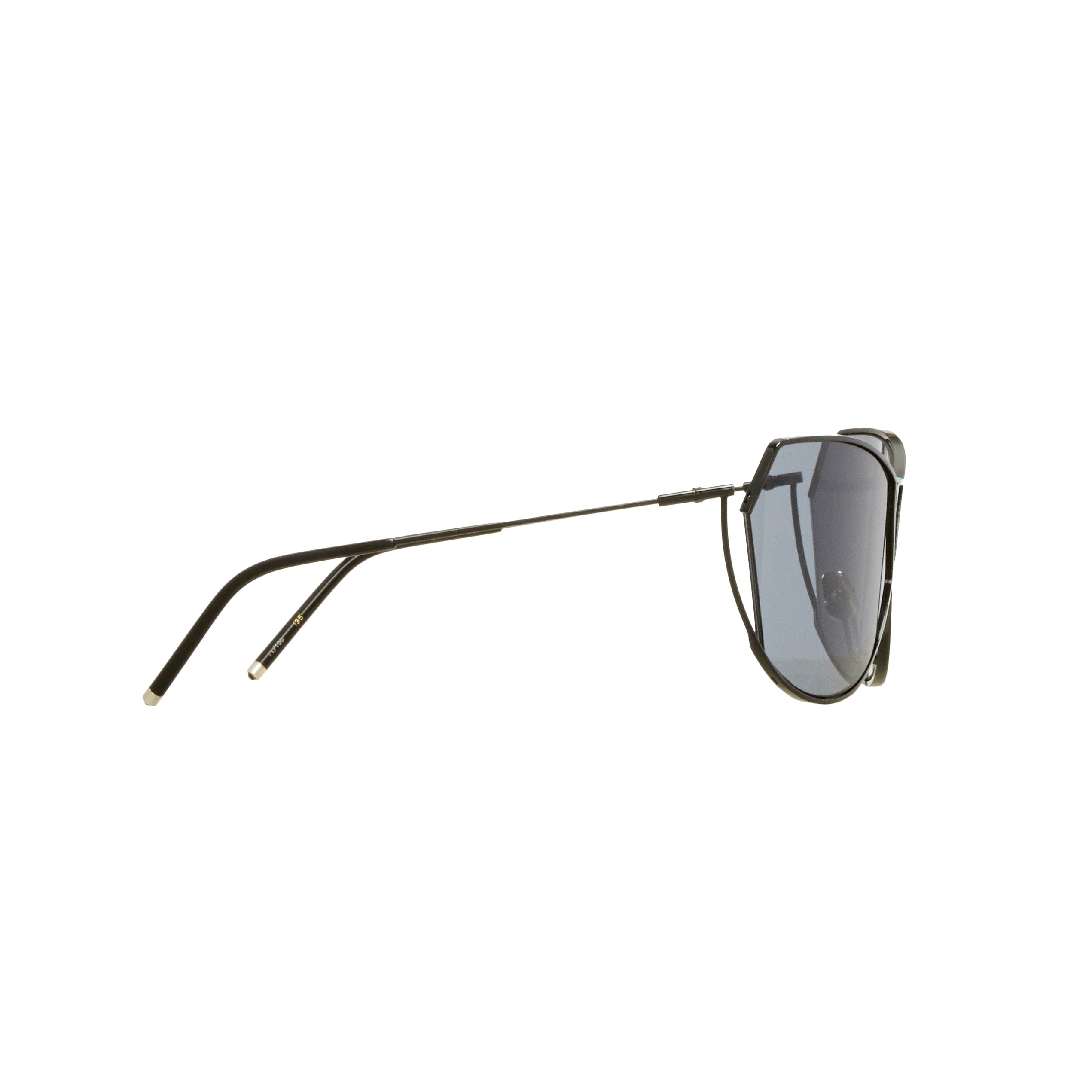 Şener Besim S1 sunglasses nero graphite, ultra-light titanium frame, side view