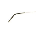 Şener Besim S2 sunglasses in aurous gold, aviation grade titanium frame, luxury eyewear side view