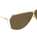 Şener Besim S2 sunglasses aurous graphite, titanium frame side detail