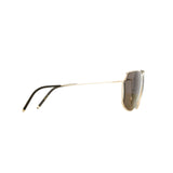 Şener Besim S2 sunglasses aurous graphite, titanium temple detail close up