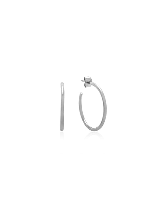 Small Fine Hoops - Silver