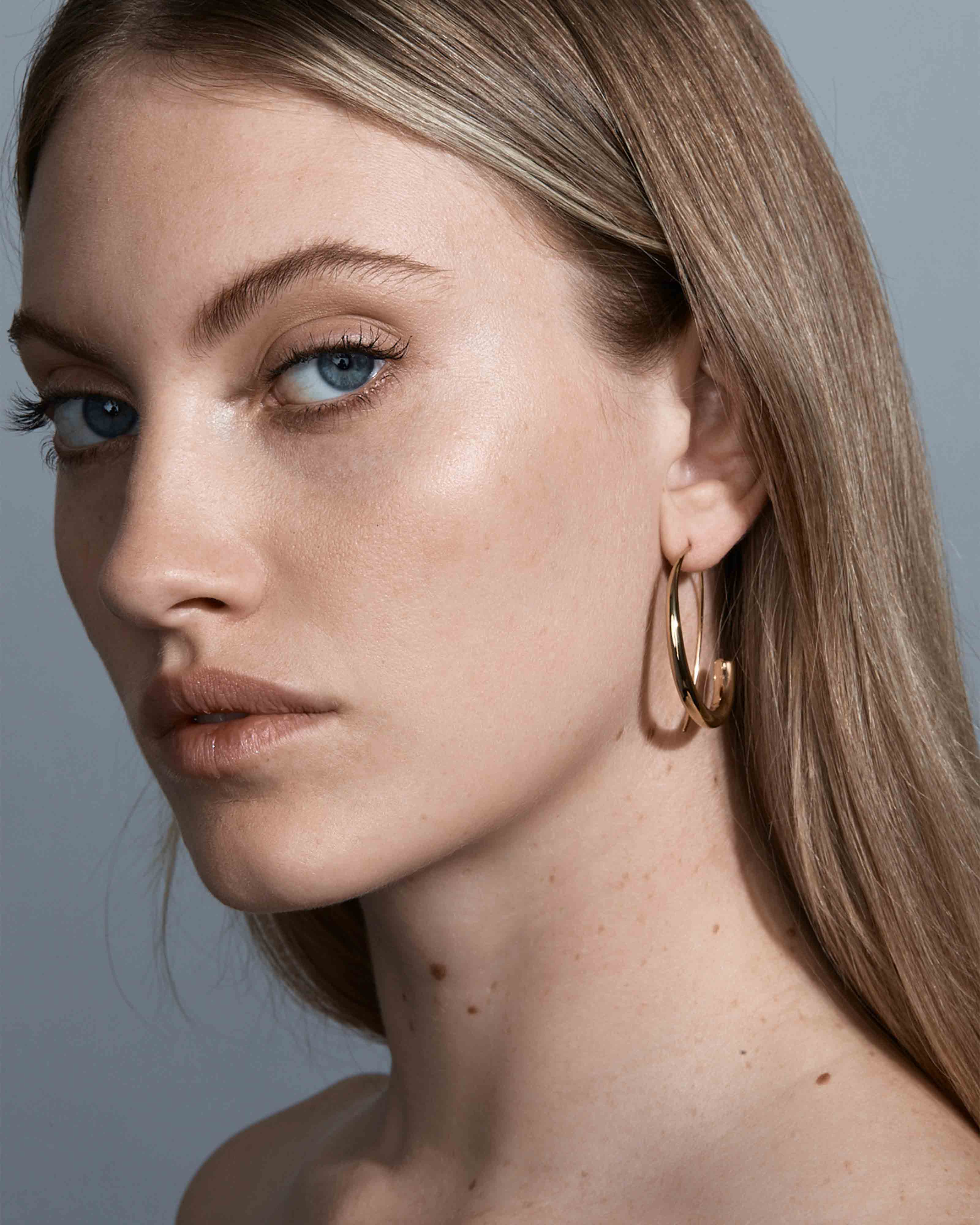 Gold spiral hoop earrings hotsell