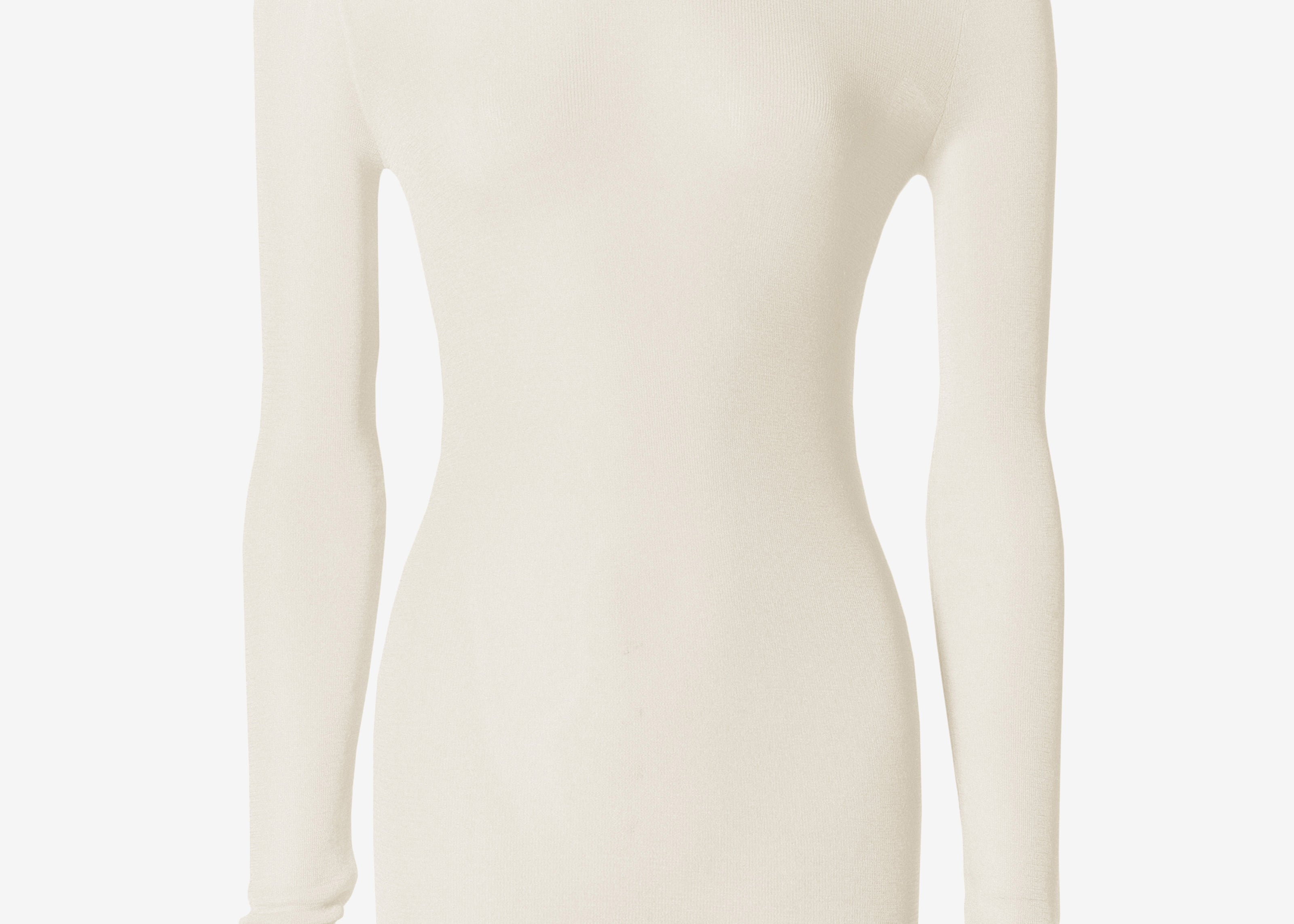 Thumbhole crewneck in ecru — Şener Besim