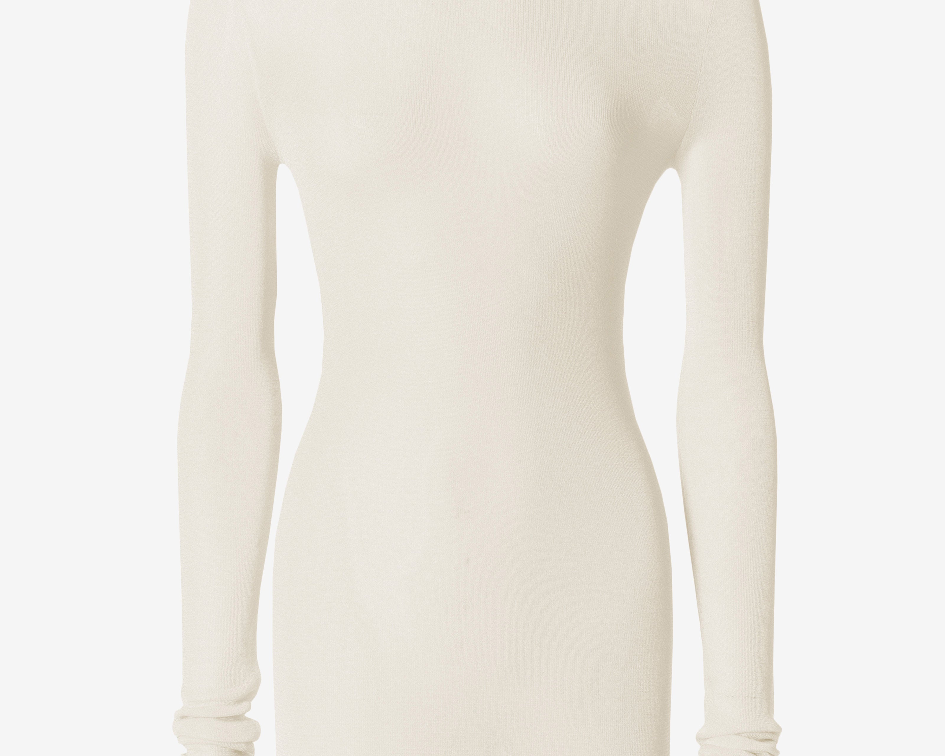 Thumbhole crewneck in ecru — Şener Besim
