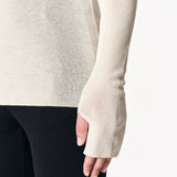 Stretch turtleneck with thumbhole detail  — Şener Besim