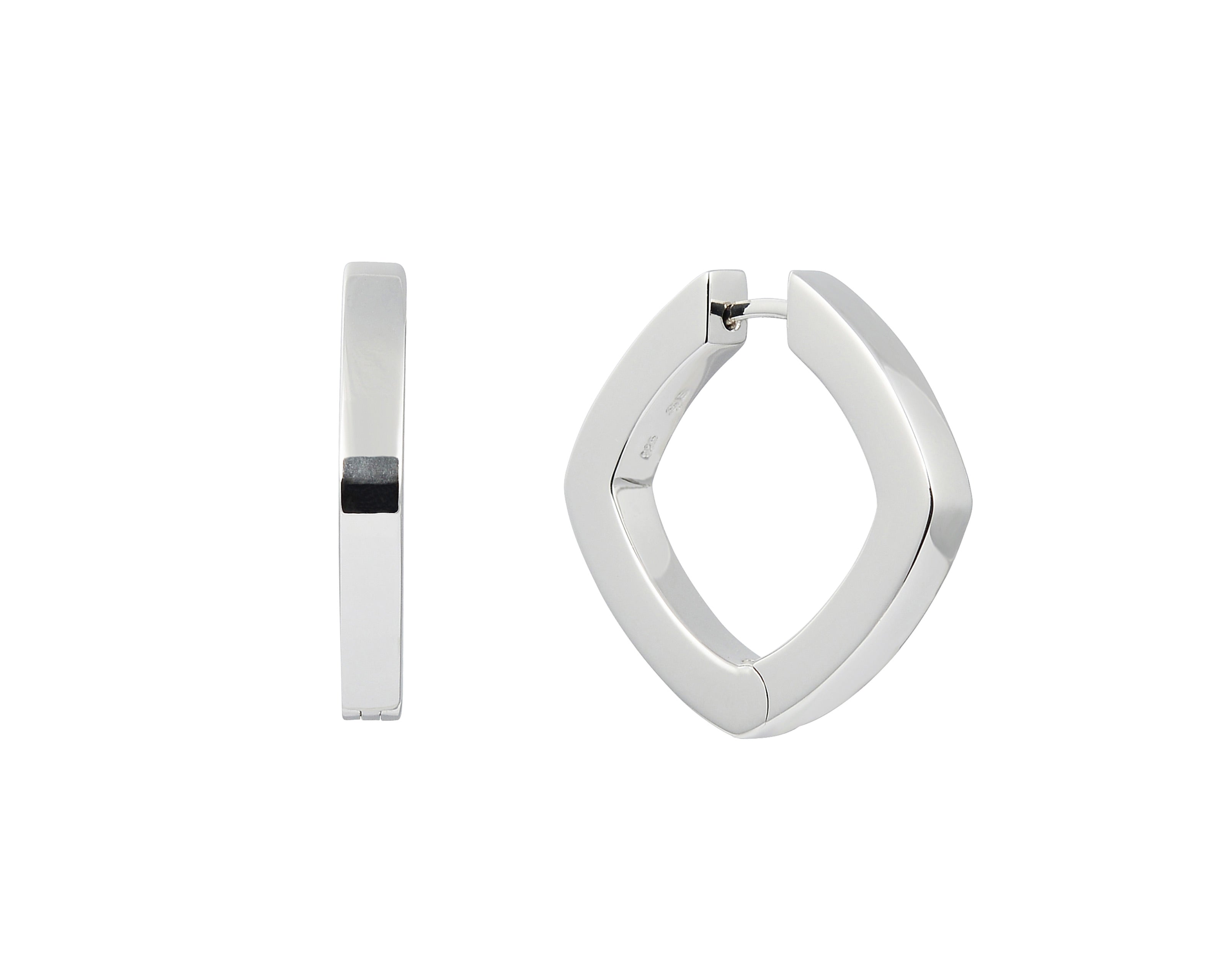sener besim thick accent hoop earring silver earrings